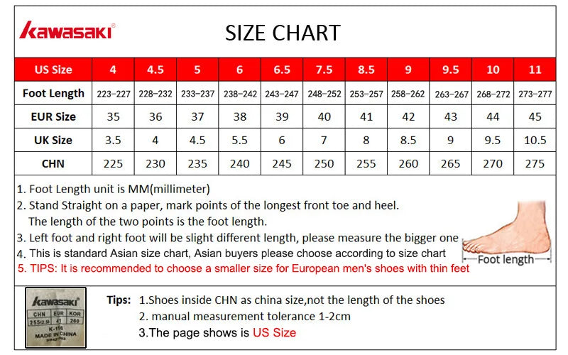 Kawasaki Brand New Badminton Shoes Mens Tennis Anti-twish Design Breathable Sport Shoes Male Sneakers A3307