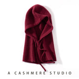 Women's Pure Cashmere Knit Beanie & Scarf Hat