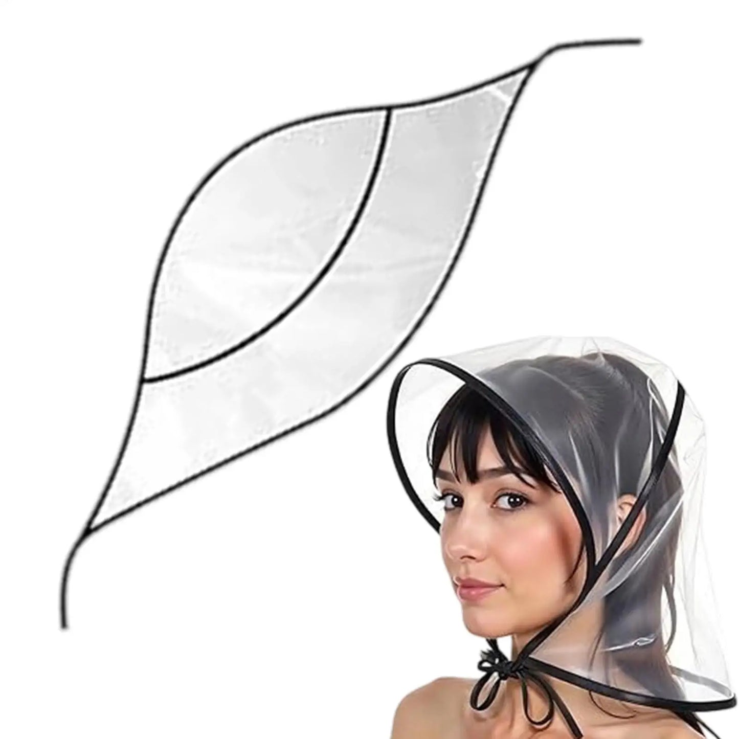 Wide Brim Waterproof Rain Hat for Women – Clear Shield