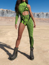 Medieval Art Irregular Lines Bodysuit
