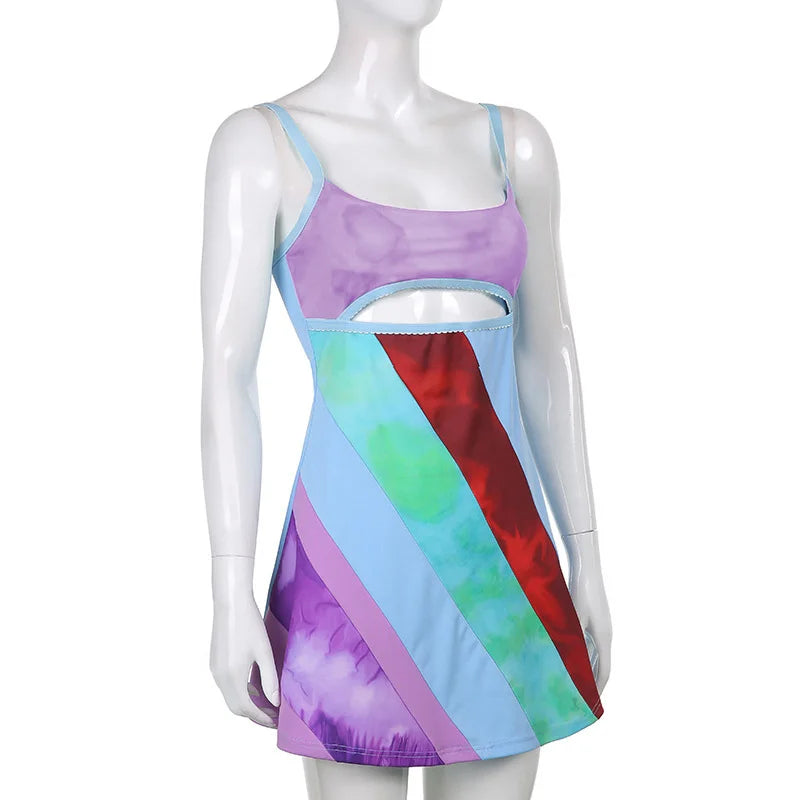 Retro Bandana Print Mini Dress