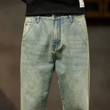 Men’s Retro Relaxed-Fit Cotton Harem Jeans