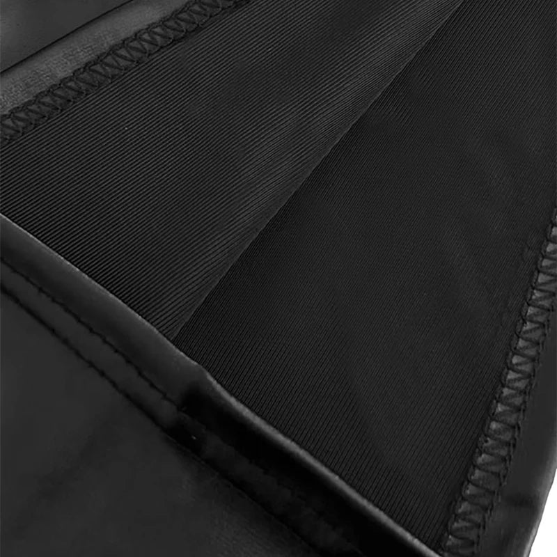 High-Waist Pleated Faux Leather Mini Skirt