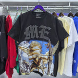 MIXED EMOTION Oversized Cotton Rhinestone T-Shirt