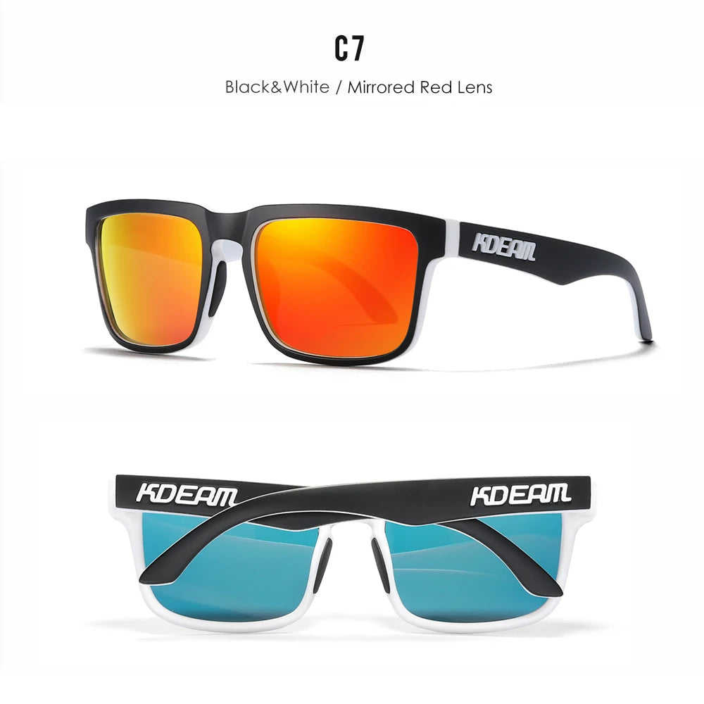 KDEAM Men's Polarized Sunglasses Square Casual Outdoors Sun Glasses Women Unisex Sunglass For Couple With New Package