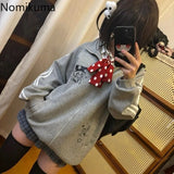 Women's Black Cotton Stand-Collar Zip-Up Jacket