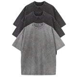 3pcs Men's 100% Cotton Loose-Fit T-Shirts in Solid Colors Casual Short Sleeve Crew Neck Ideal for Summer Outdoor