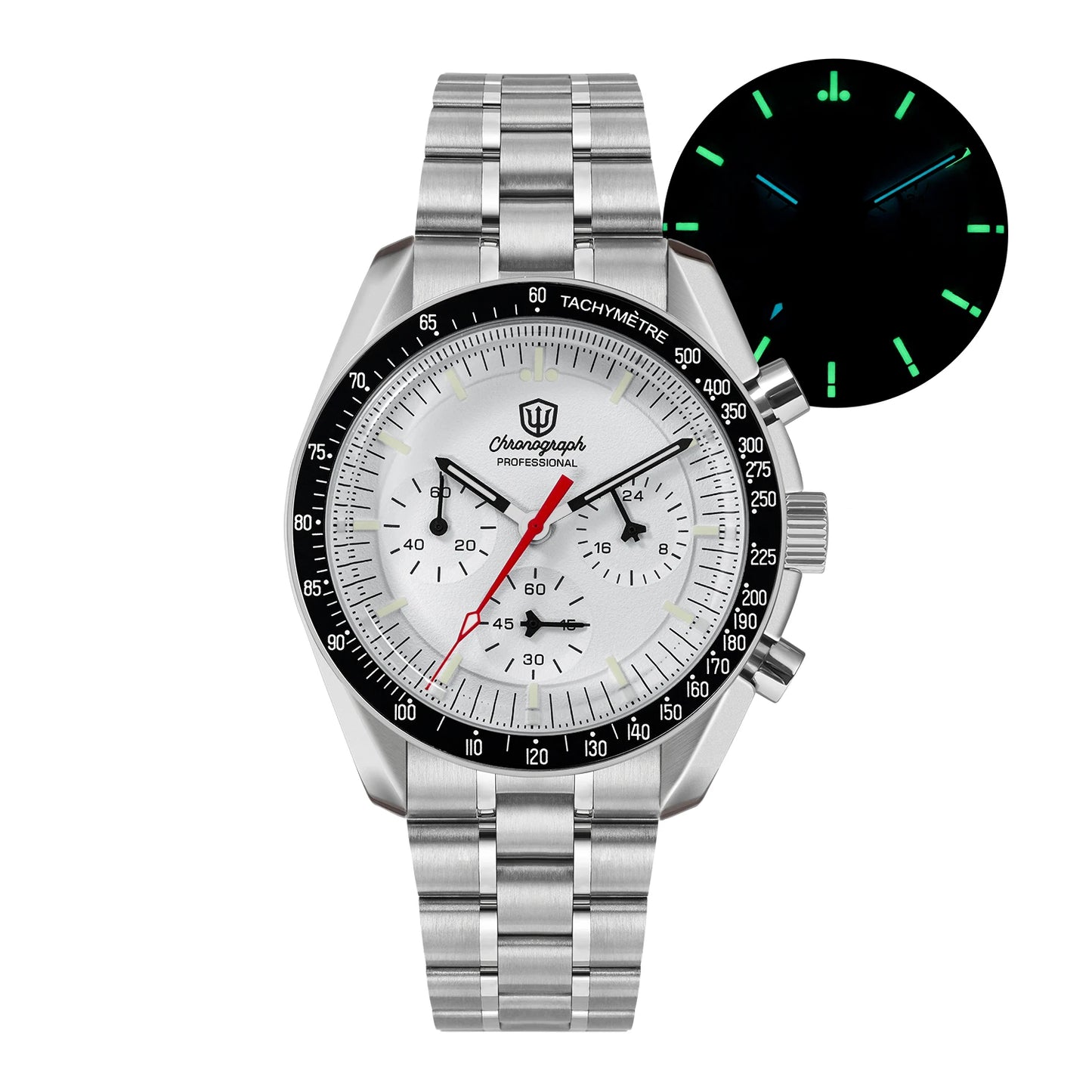 Watchdives WD1863 New Multifunctional Quartz Watch Black VK63 Sports Chronograph Watch Bubble Sapphire Waterproof 100 Wristwatch