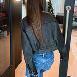 Natural Sheepskin Coat Women Autumn European and American Fashion Short Motorcycle Casual High Quality Hand-Woven Leather Jacket