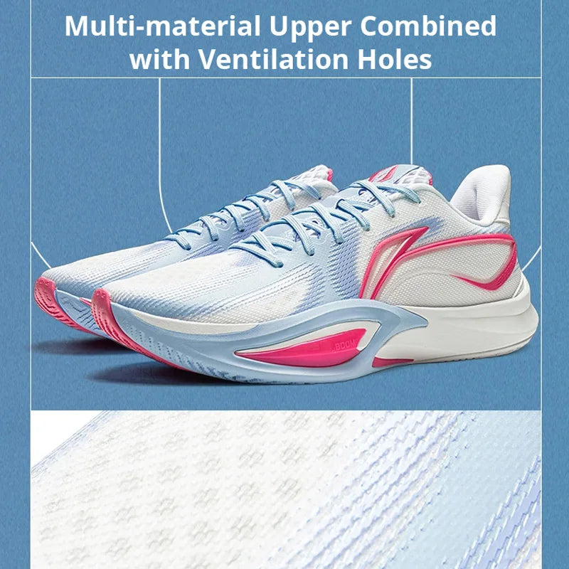 Li-Ning Men's SHINING 3 Professional Basketball Shoes BOOM Cushion Lightweight Breathable LiNing Competition Sneakers ABAW007