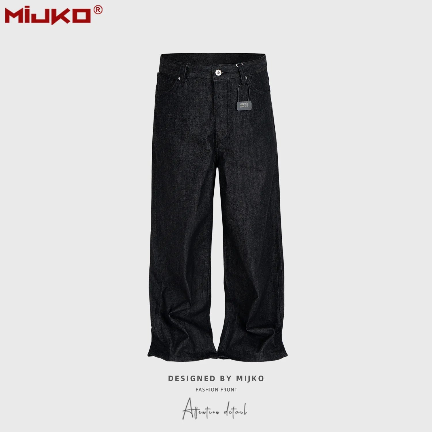 MIJKO Men's Relaxed Straight Denim Jeans – M to XXL