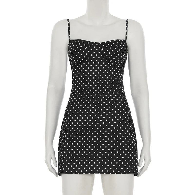 Y2K Polka Dot Mini Dress