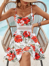 Floral Lace Boho Maxi Dress