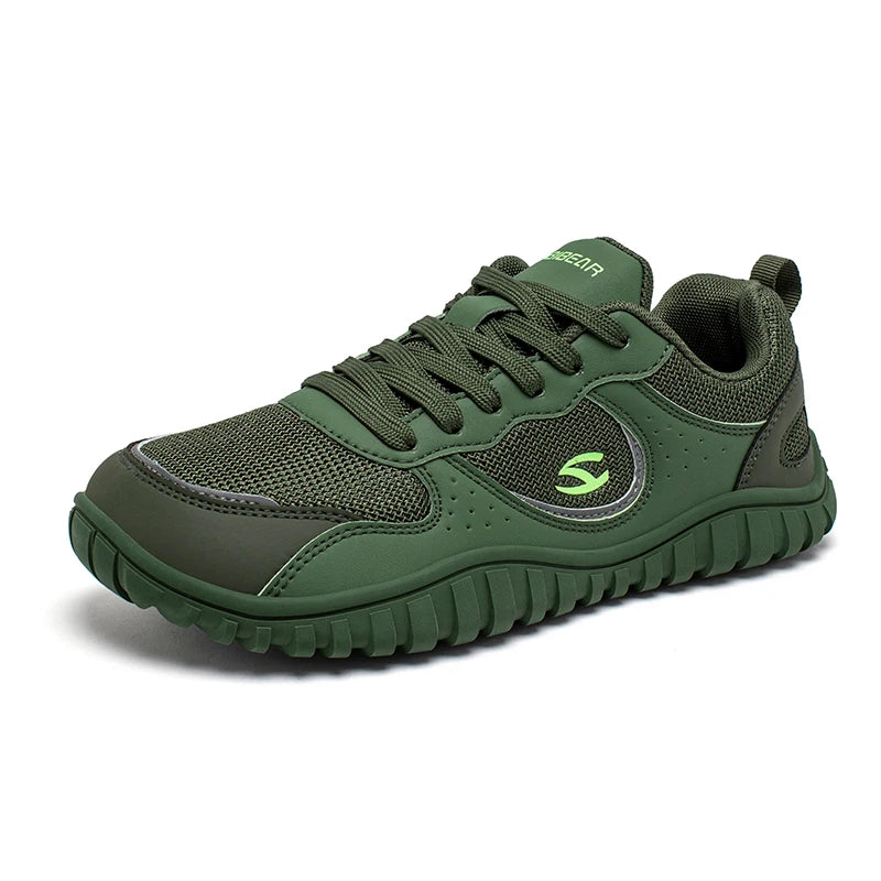 HOBIBEAR Unisex Wide Toe Sneakers Comfortable Walking Shoes Lace Up Outdoor Travel Breathable Running Sneakers