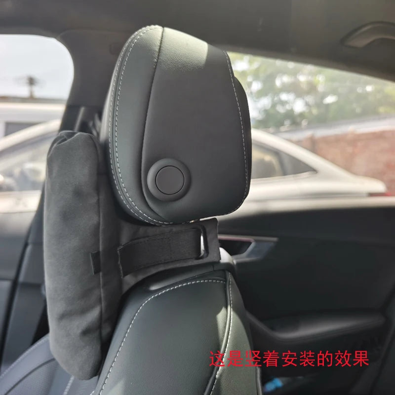 Car Seat Neck Top Quality Support Pillow Soft Headrest With Adjustable Strap from A6 A7 Q7 Q5L for A3 A4 A5 A6 A7 A8 B6 B7