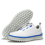 Couple Golf Shoes  Men's White Waterproof  Rotating buckle Fitness Spikeless Non slip Golf Golfer Training Golf Sneakers Women