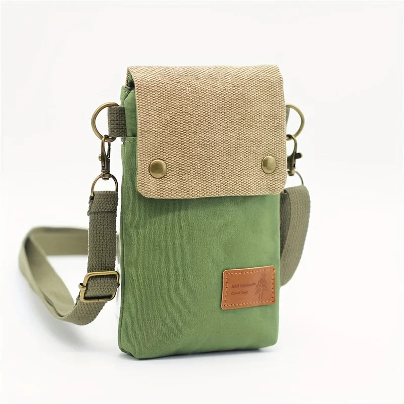 Mini Canvas Crossbody Phone Bag