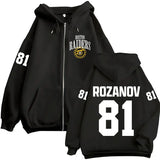 Ilya Rozanov 81 Boston Raiders Fleece Zip Hoodie