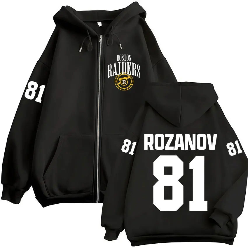 Ilya Rozanov 81 Boston Raiders Fleece Zip Hoodie