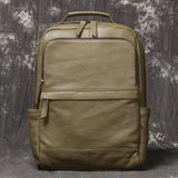 Men's Backpack Natural Head Layer Cowhide Vintage Crossbody Women's Outdoor Travel Backpack 15 inch Laptop Bag Leathfocus