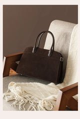 2026 Fall Winter Suede Leather Spacious Crossbody Tote Bag Simple Commuting Handheld Single Shoulder Bag Premium Women's Handbag