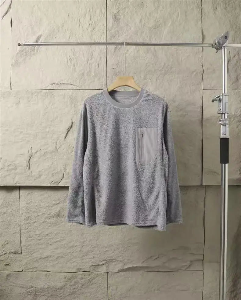 Outdoor Hiking and Cycling Casual Trend Loose and Smooth Fine Wool Soft and Comfortable Warm Base Layer T-shirt for Sports