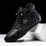 Men's Handmade Split Leather Ankle Boots Sneaker