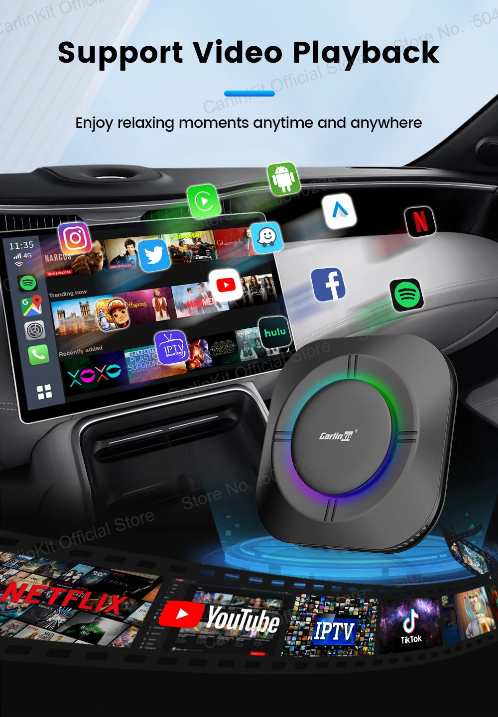 Carlinkit Android 13 AI Box – Wireless CarPlay & Android Auto