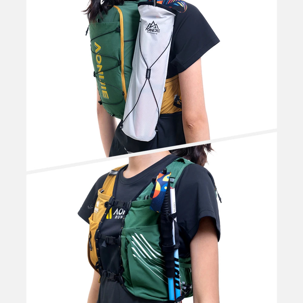 AONIJIE C9116-10L Hydration Pack Backpack High Capacity Marathoner Running Race Hydration Vest Lightweight for Men and Women
