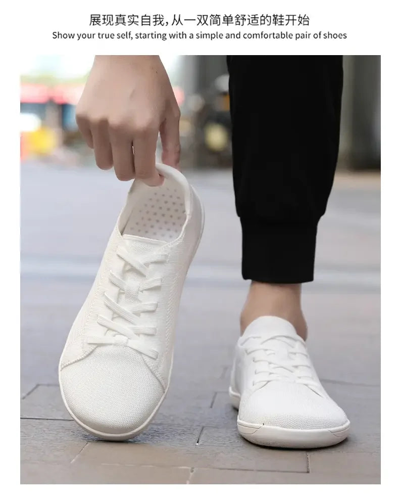 Summer Men's Casual Sports Shoes, Men's and Women's Wide Version Barefoot Shoes Outdoor Running Casual Shoes, Minimalist Shoes