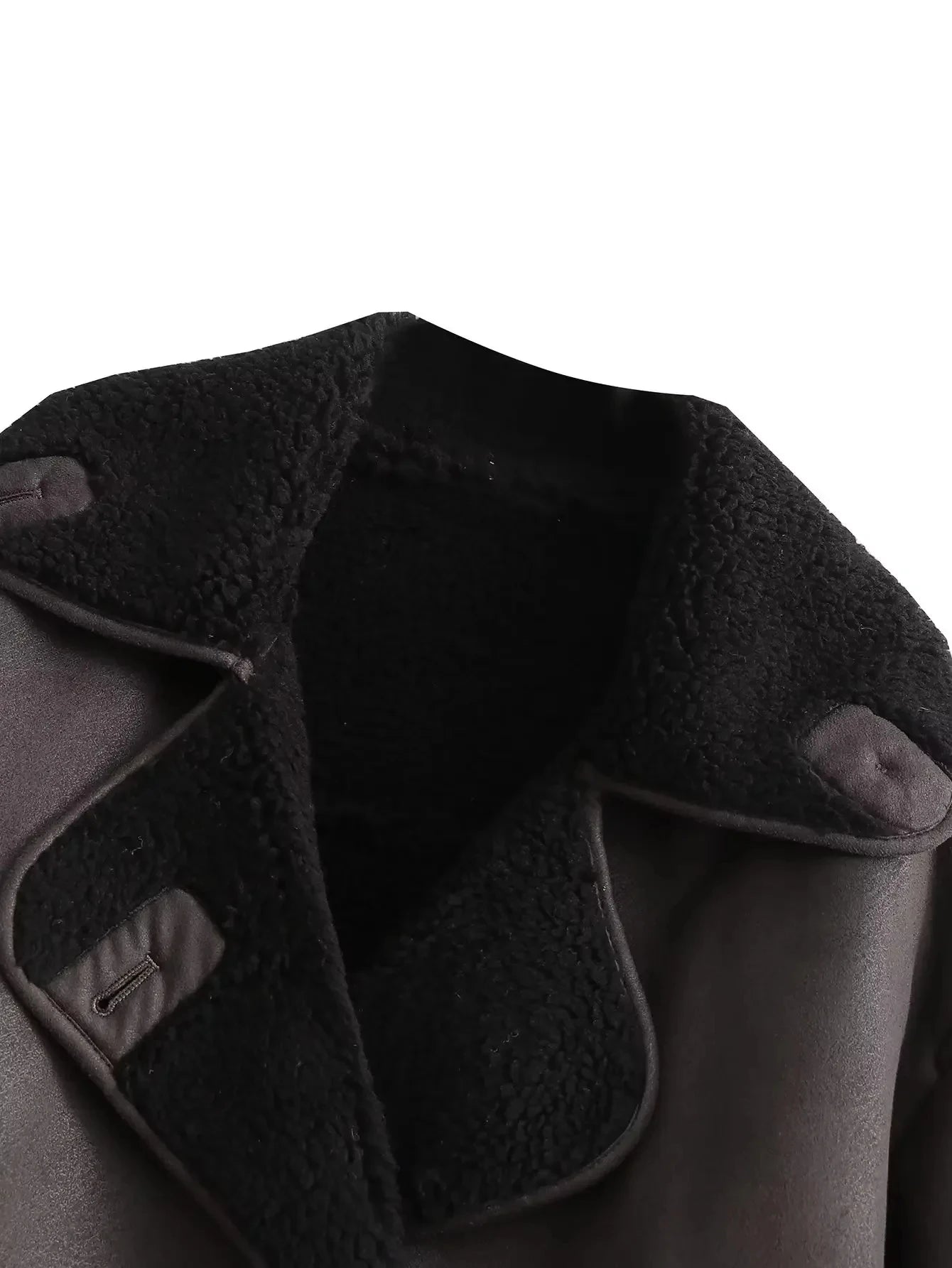 Women’s Oversized Faux Leather Bomber Jacket