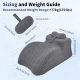 Adult Contoured Memory Foam Hip & Lumbar Support Cushion, Orthopedic Body Lift Pillow for Sitting Up, Flat Lying & Prone Rest