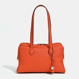 2026 Spring Luxury Brand Genuine Leather Women Bags Cowhide Casual Totes Women Handbags Fashion Silver Lock Shoulder Bags Woman