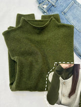 Women's Mock Neck Slim Fit Knit Sweater
