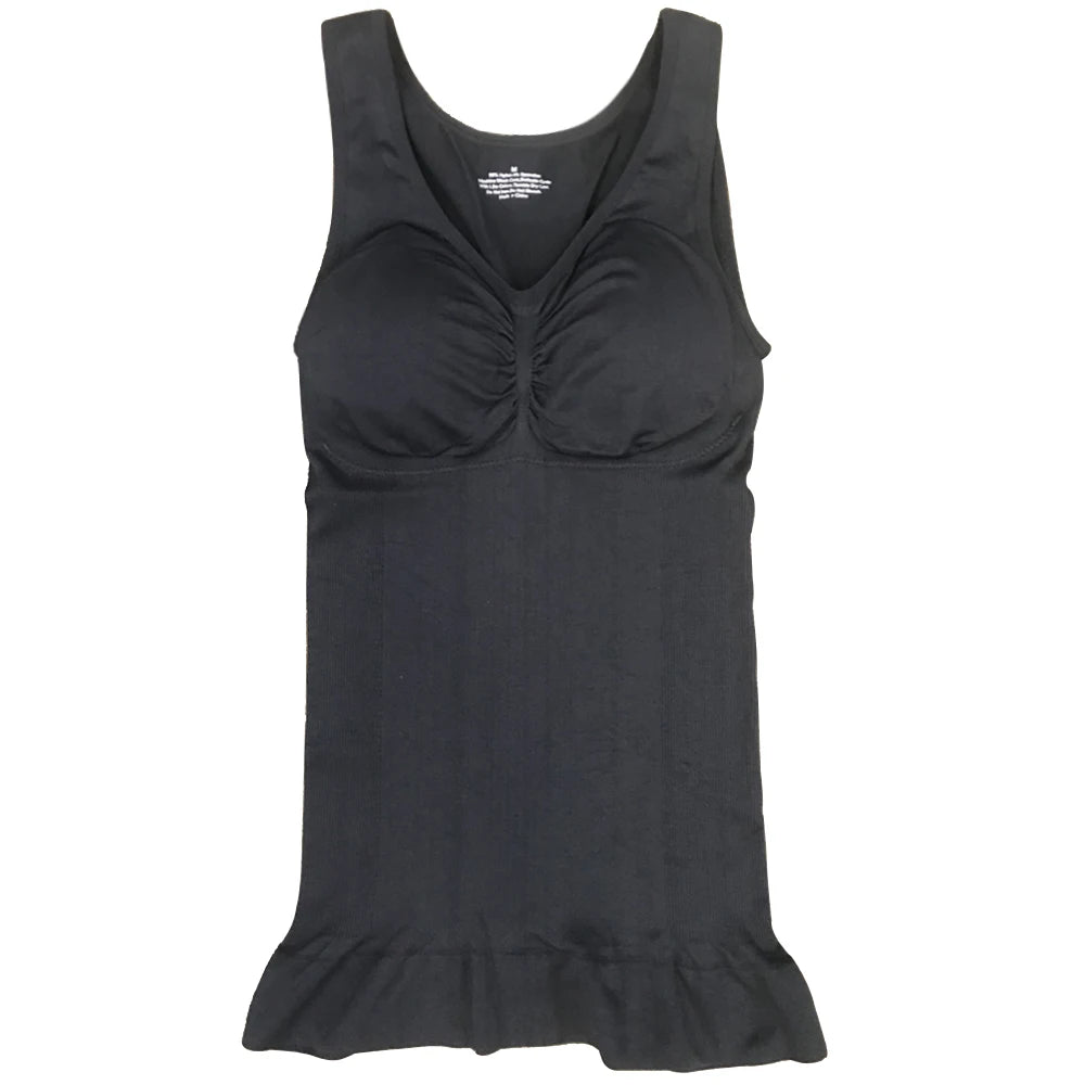Women’s 2-in-1 Tummy Control Shapewear Tank Top with Padded Bra