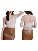 Y2K Floral Lace Mesh Top