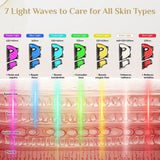 7 Colors LED Face Neck Set Mask Red Light Skin Rejuvenation Brighten Soft Silicone Facial Photon Therapy Flexible Skin Repair