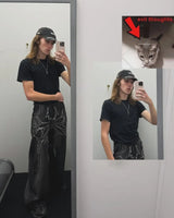 Y2K Phantom Spider Patch Baggy Jeans