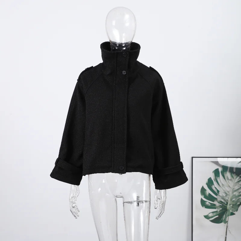 Women's Stand Collar Zip Jacket – Autumn/Winter