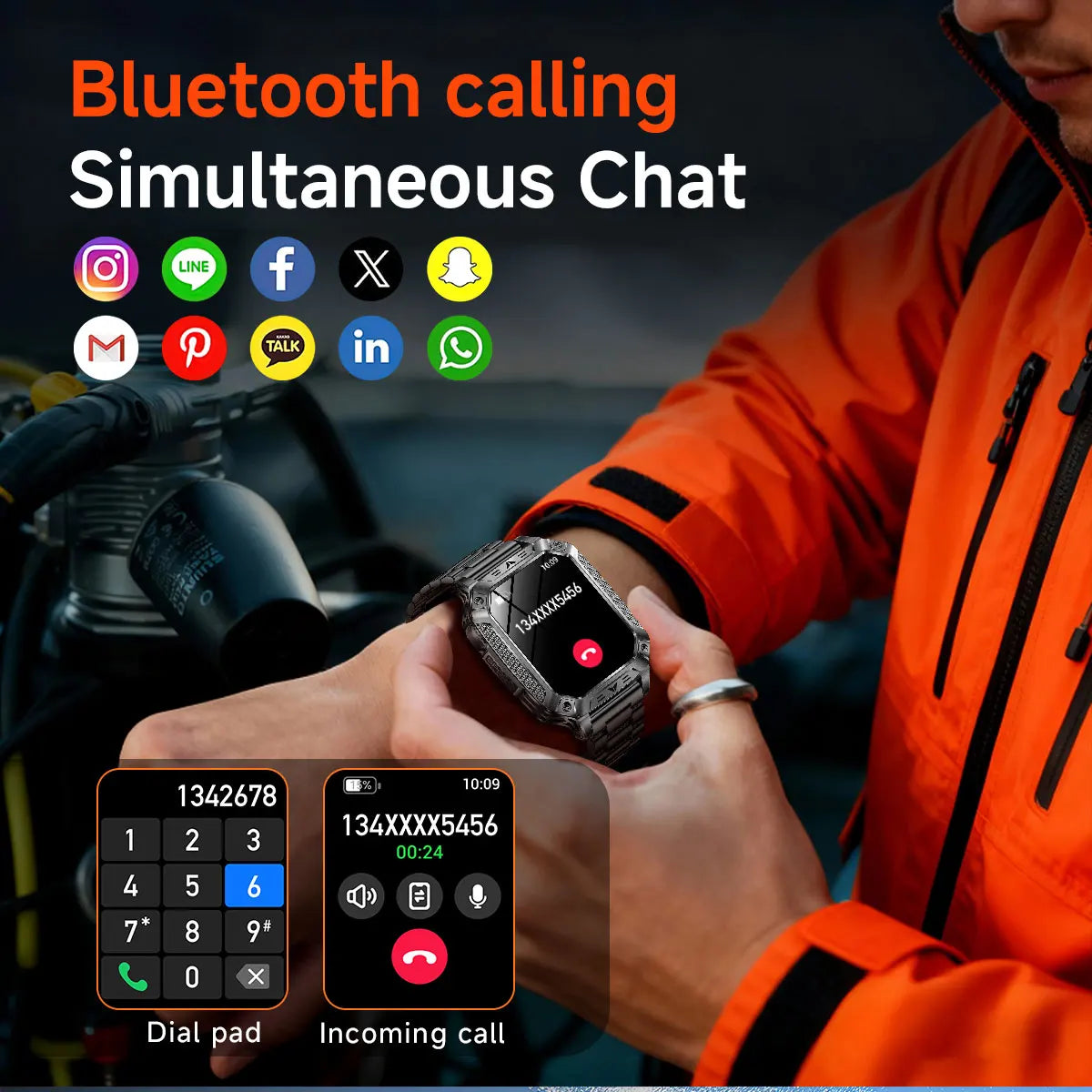 2026 Military-Grade Outdoor Sports Smartwatch 1400mAh