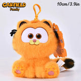 ORIGINAL Garfield Kawaii Soft Plush Toys Keychain Cute Cats Anime Stuffed Animals Peluche Doll Pendants Birthdays Gifts For Kids