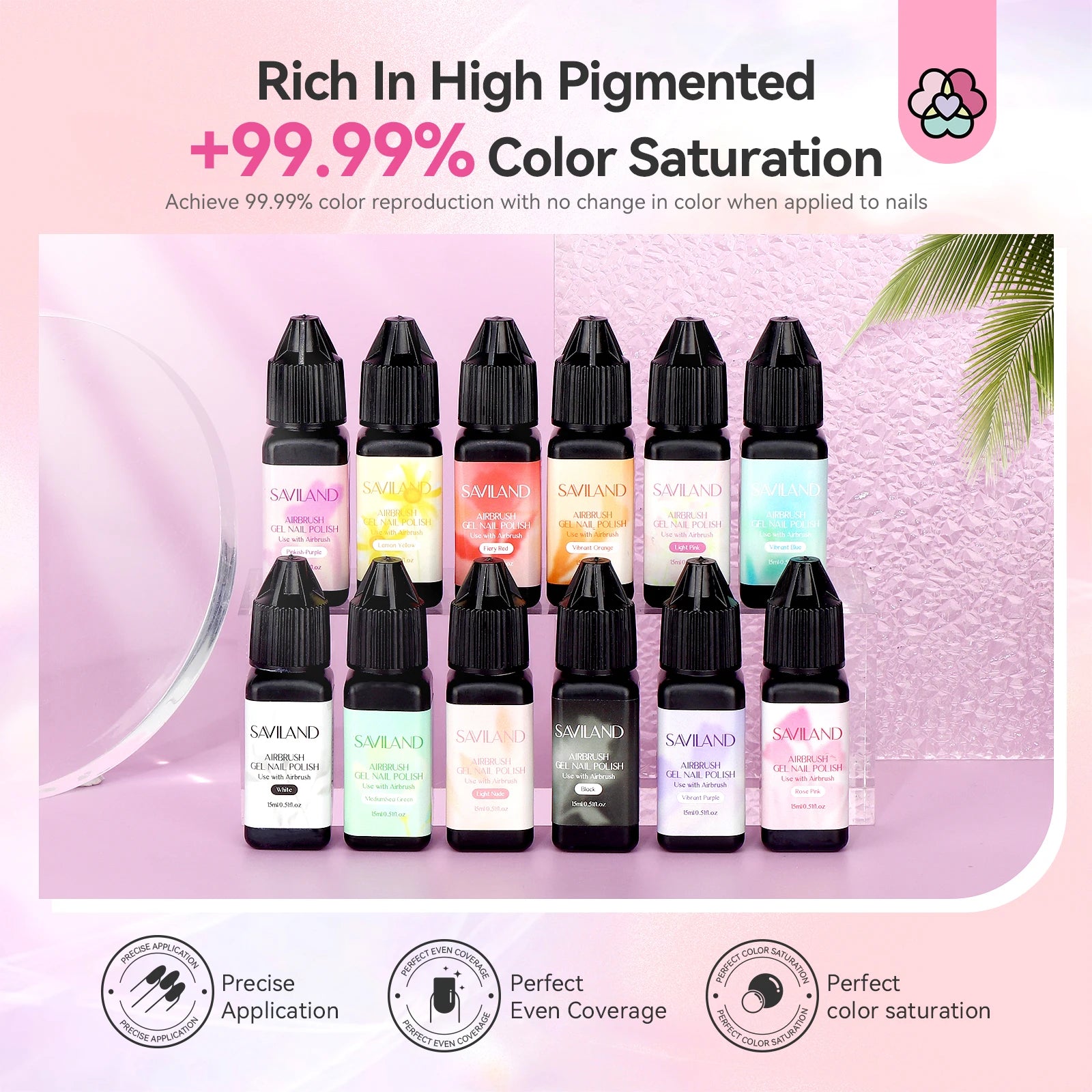 Saviland 12-Color Airbrush Gel Nail Polish Set