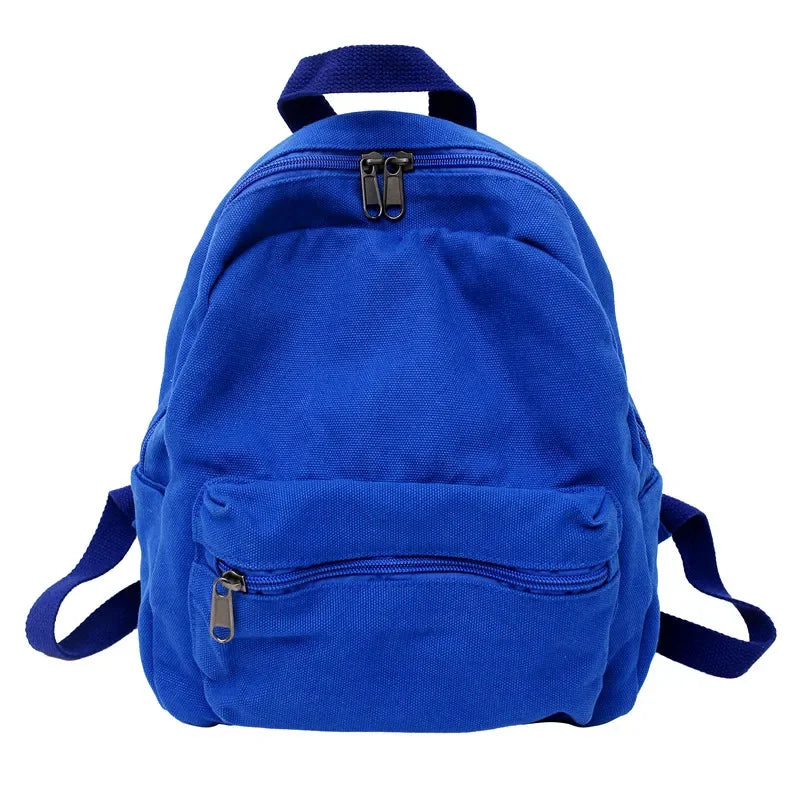 Mini Canvas Backpack – Vintage Unisex Rucksack