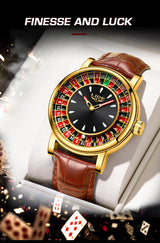 LIGE Men's Rotating Dial Quartz Watch — Luminous, Waterproof, Creative Design