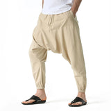 Men's Cotton Linen Loose-Fit Harem Pants