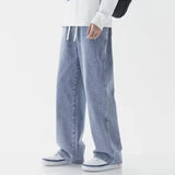 Men's Wide Leg Drawstring Jeans