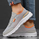 PUAMSS Men's Lightweight Mesh Running Sneakers — Breathable, Lace-Up, Stability