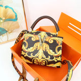 Ins Famous Fashion Classic Printed PU Leather Women's Handbags – Luxury Elegant Shoulder Crossbody Top Handle Bag