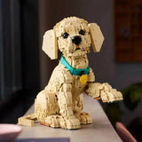 2102pcs Golden Retriever Puppy Bricks Model Building Blocks Ideas ANIMAL Dog Assemble Toys for Home Decor Adults Gifts