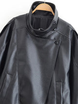 Women’s Black Moto Faux Leather Jacket